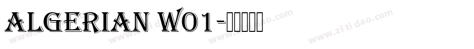 Algerian W01字体转换